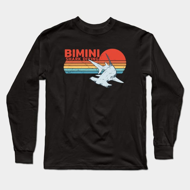 Hammerhead Shark Bimini Bahama Islands Long Sleeve T-Shirt by NicGrayTees